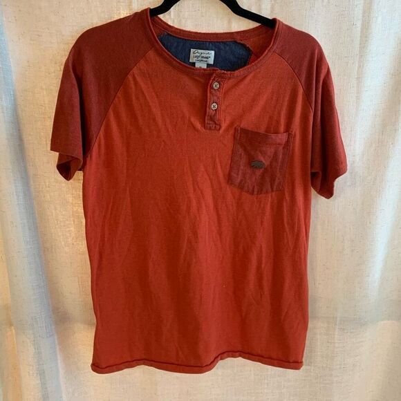 Lucky Brand Other - Lucky Brand Youth Boys Size XL Orange Button Down Short Sleeve‎ T-Shirt